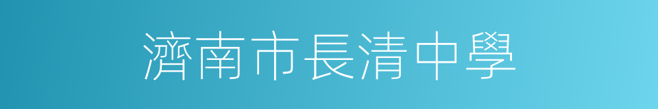 濟南市長清中學的同義詞