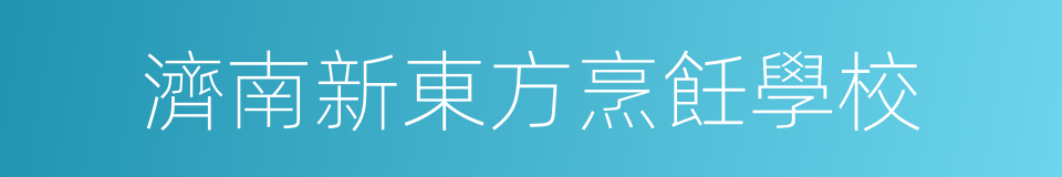 濟南新東方烹飪學校的同義詞