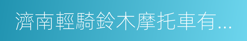 濟南輕騎鈴木摩托車有限公司的同義詞