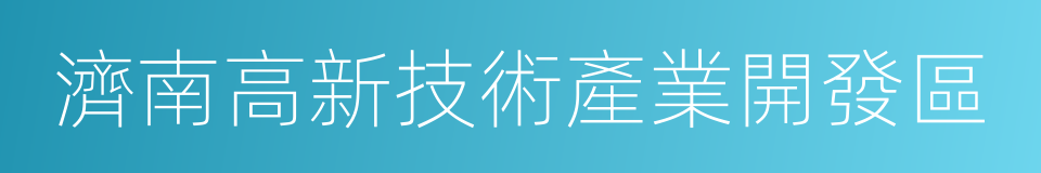 濟南高新技術產業開發區的同義詞