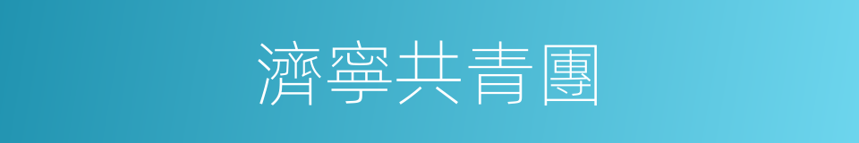 濟寧共青團的同義詞