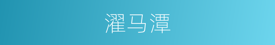 濯马潭的同义词