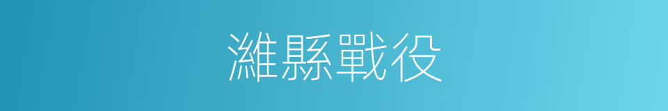 濰縣戰役的同義詞