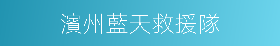 濱州藍天救援隊的同義詞