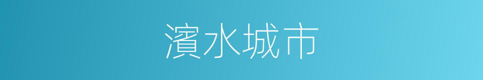 濱水城市的同義詞