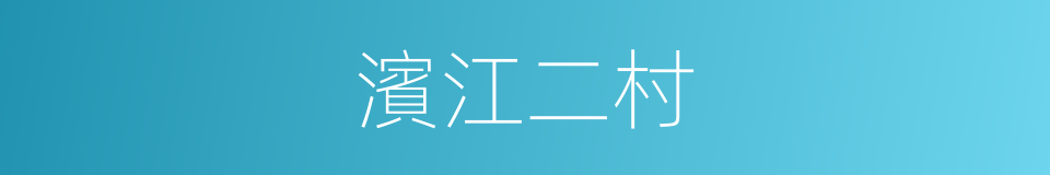 濱江二村的同義詞
