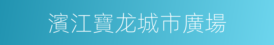 濱江寶龙城市廣場的同義詞