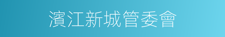 濱江新城管委會的同義詞