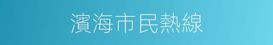 濱海市民熱線的同義詞
