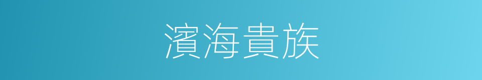 濱海貴族的同義詞