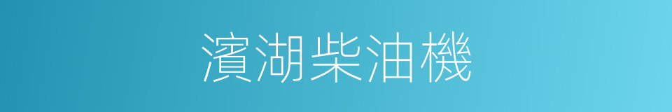 濱湖柴油機的同義詞