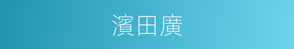 濱田廣的同義詞