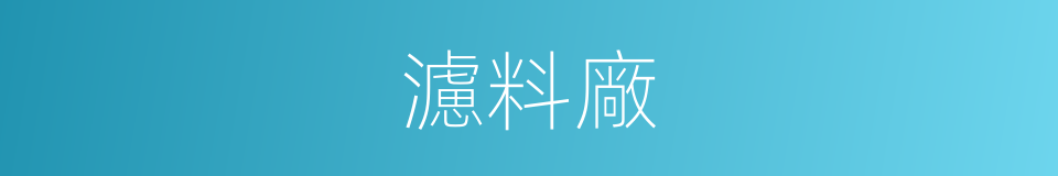 濾料廠的同義詞