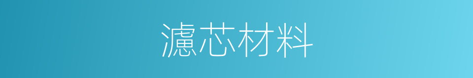 濾芯材料的同義詞