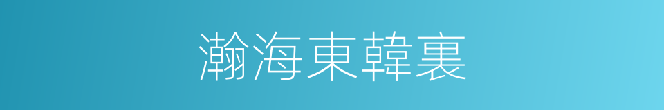 瀚海東韓裏的同義詞