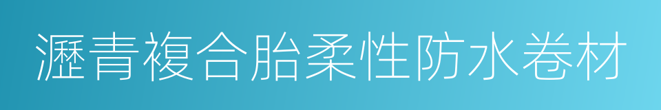 瀝青複合胎柔性防水卷材的同義詞