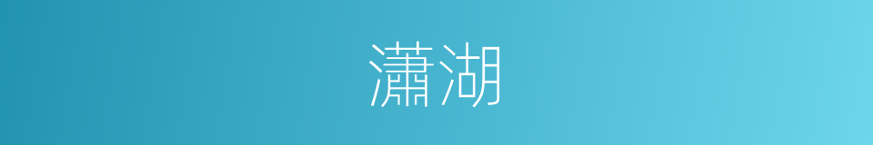 瀟湖的同義詞