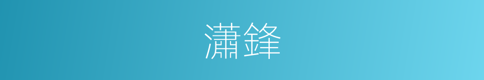 瀟鋒的同義詞