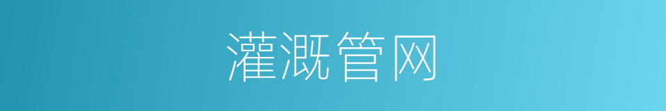 灌溉管网的同义词