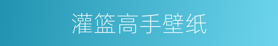 灌篮高手壁纸的同义词