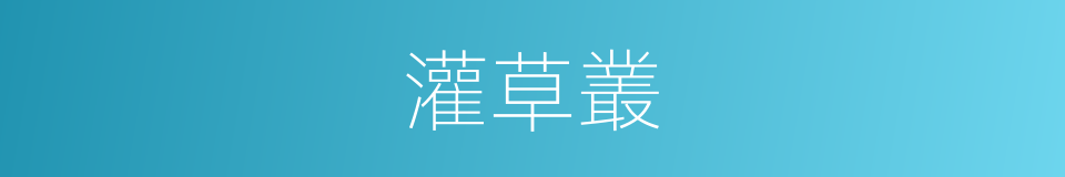 灌草叢的同義詞