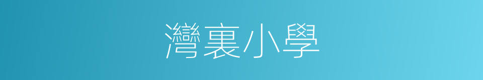 灣裏小學的同義詞