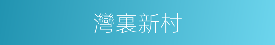 灣裏新村的同義詞