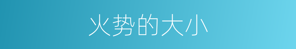 火势的大小的同义词