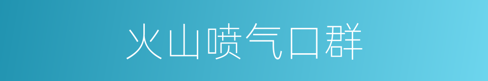 火山喷气口群的同义词