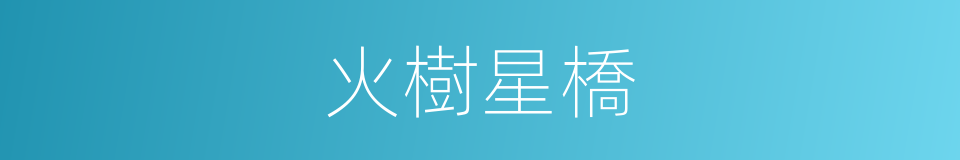 火樹星橋的意思