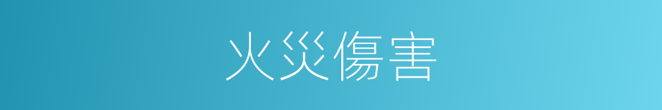 火災傷害的同義詞