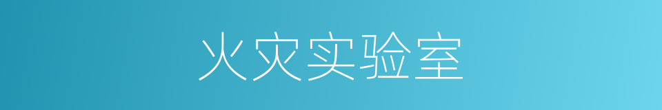 火灾实验室的同义词