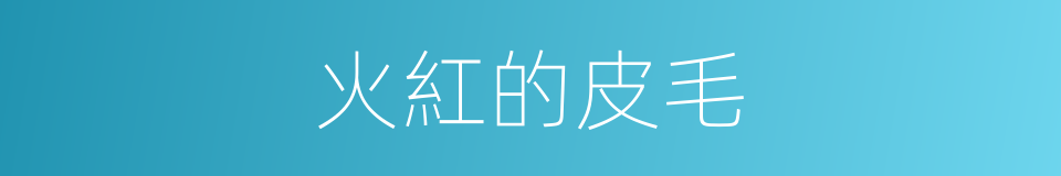 火紅的皮毛的同義詞