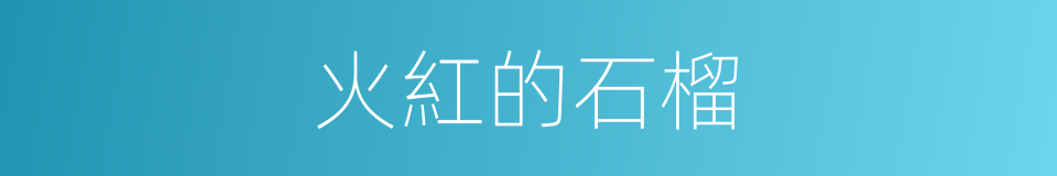 火紅的石榴的同義詞