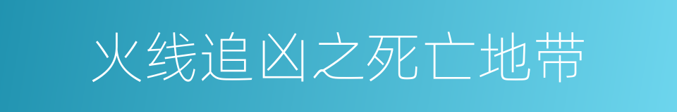 火线追凶之死亡地带的同义词