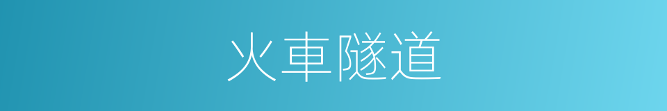 火車隧道的同義詞