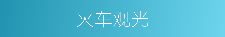 火车观光的同义词