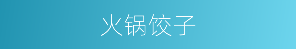 火锅饺子的同义词