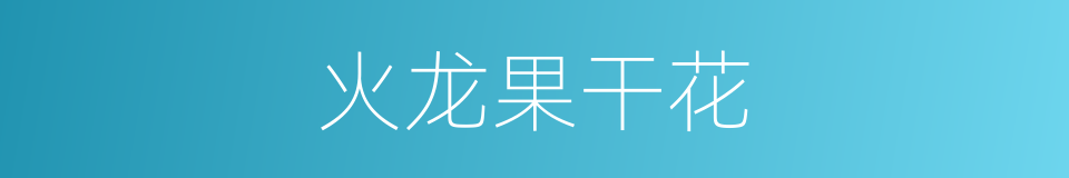 火龙果干花的同义词