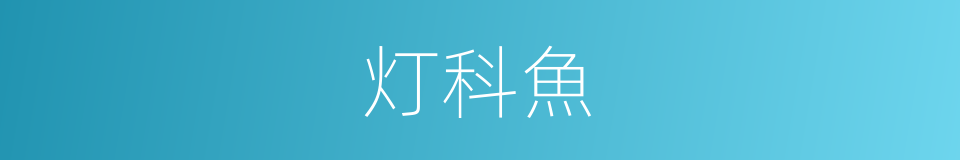 灯科魚的同義詞