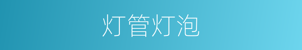 灯管灯泡的同义词