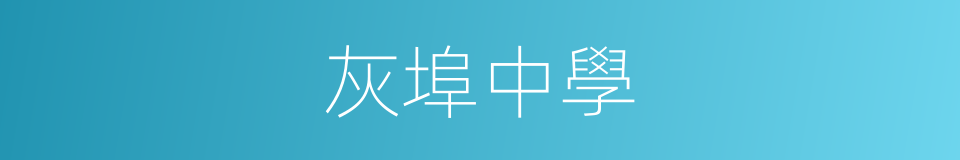 灰埠中學的同義詞