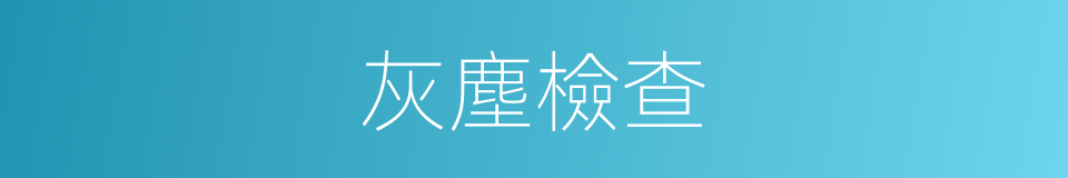 灰塵檢查的同義詞