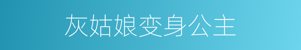 灰姑娘变身公主的同义词