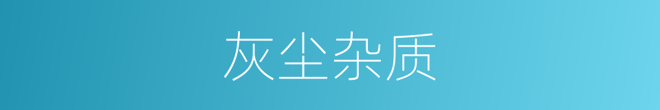 灰尘杂质的同义词