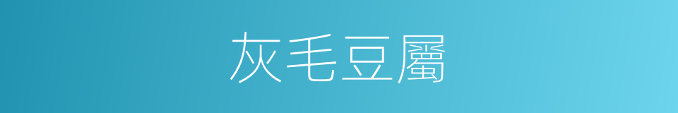 灰毛豆屬的同義詞