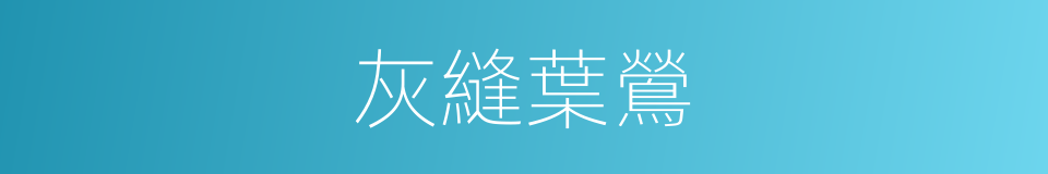 灰縫葉鶯的同義詞