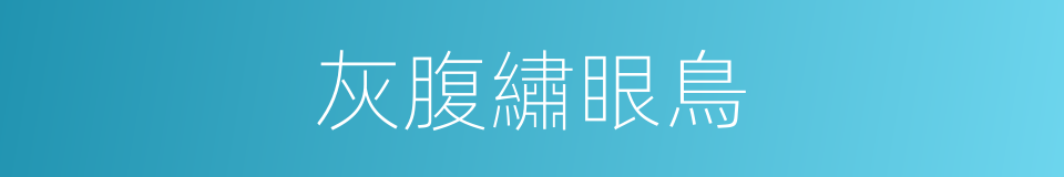 灰腹繡眼鳥的同義詞