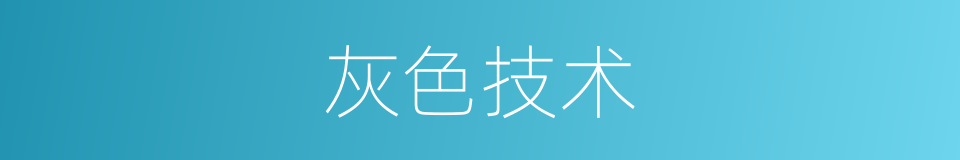灰色技术的同义词