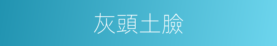 灰頭土臉的意思